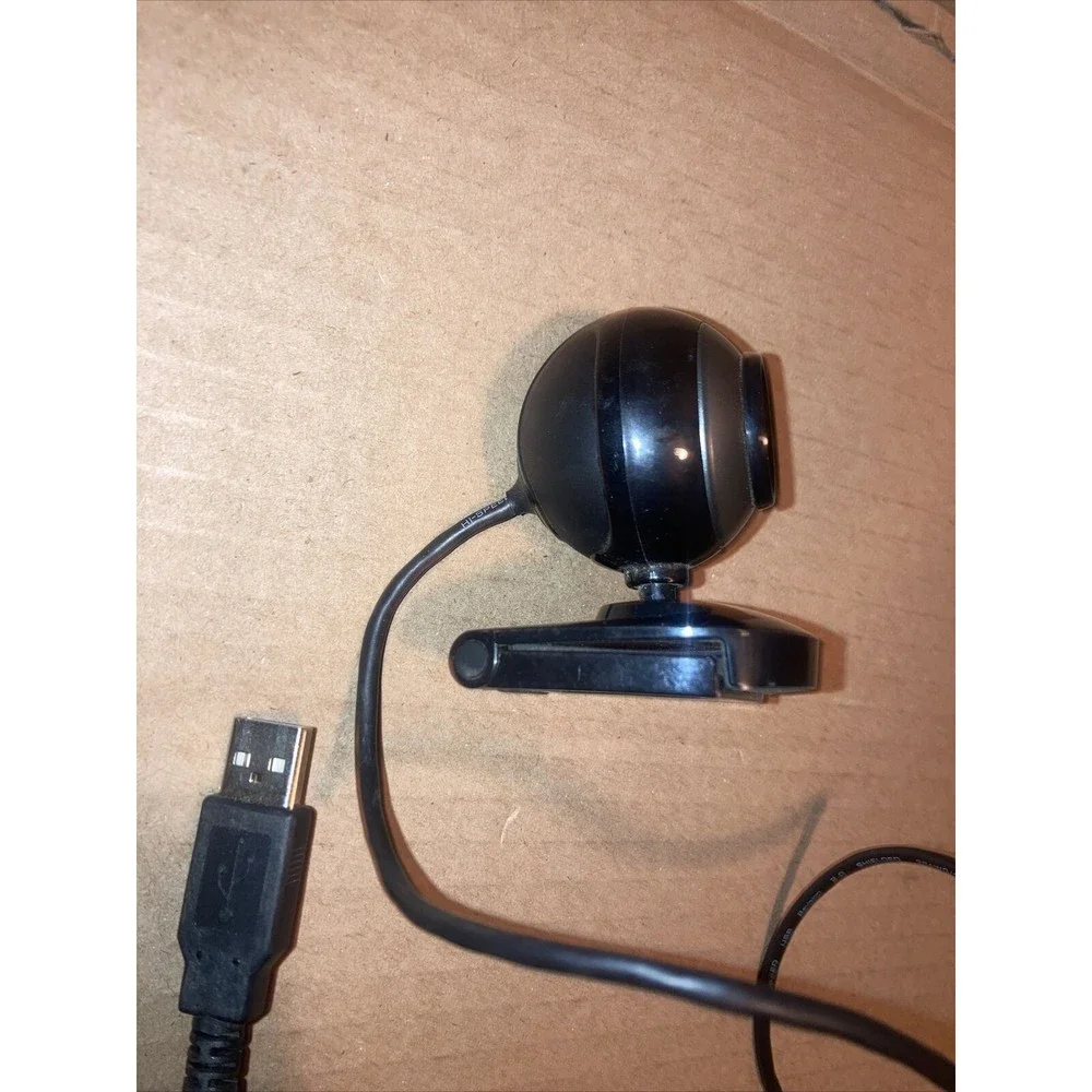 HP Webcam HD-2200 Black & Silver Hp USB 2.0 Tested Working ~Actual Photos Shown~